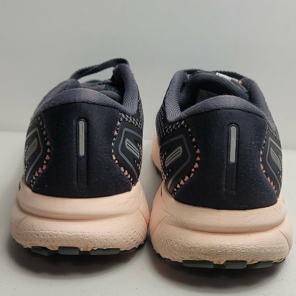 Brooks Ghost 14 Womens Size 10B Running Shoes Black Peach Athletic Sneakers - Picture 3 of 9